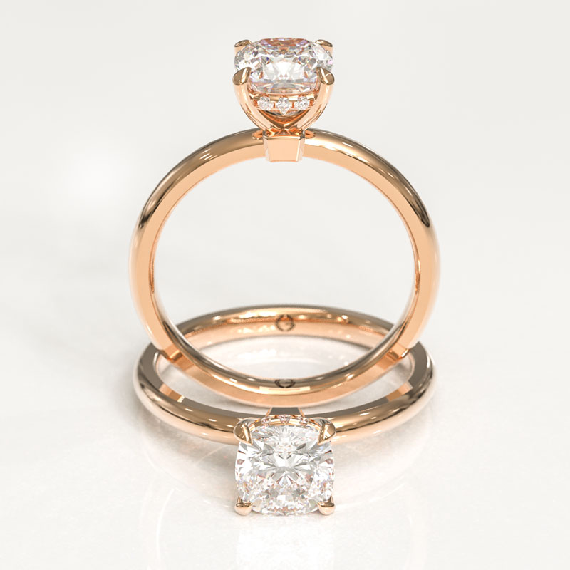 Cushion Cut Solitaire Engagement Ring - Image 5