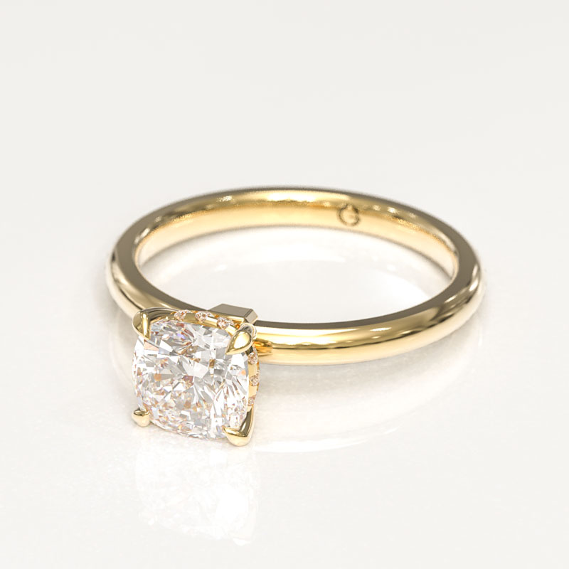 Cushion Cut Solitaire Engagement Ring - Image 2