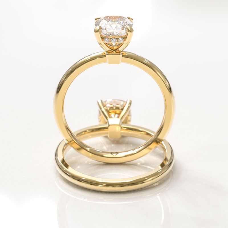 Cushion Cut Solitaire Engagement Ring - Image 3