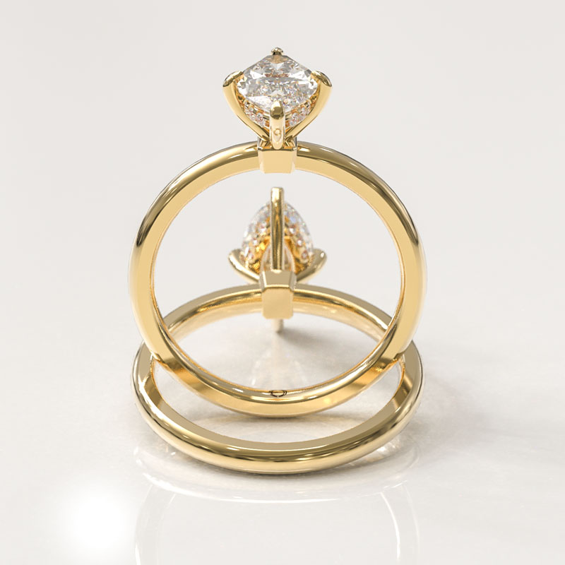 Marquise Cut Solitaire Engagement Ring - Image 3