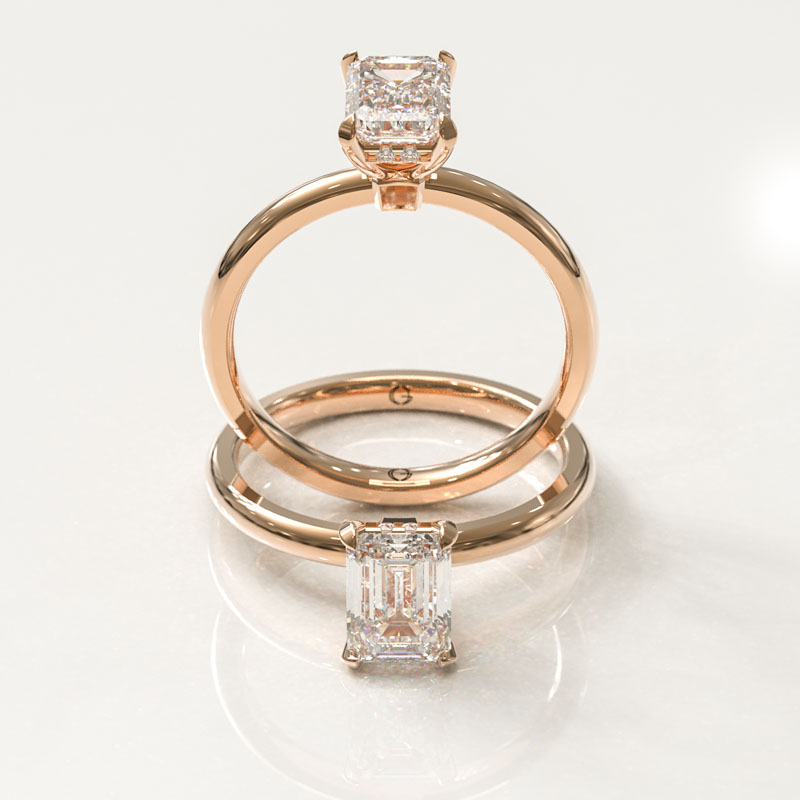Emerald Cut Solitaire Engagement Ring - Image 5