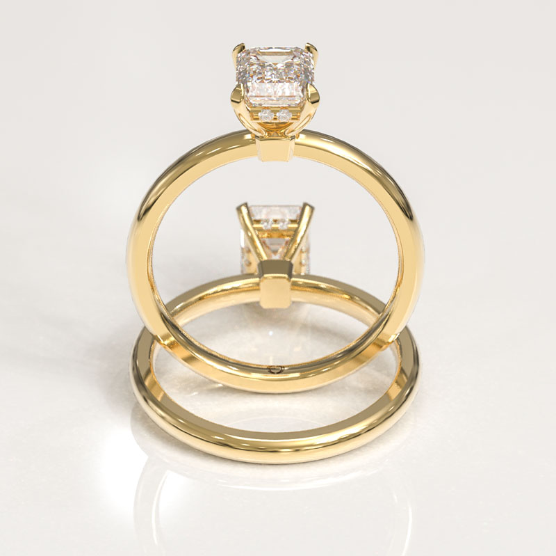 Emerald Cut Solitaire Engagement Ring - Image 3