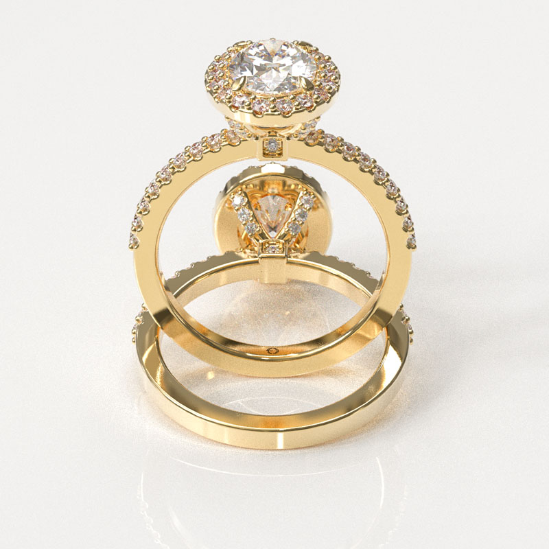 Oval Cut Halo Engagement Ring - Image 3