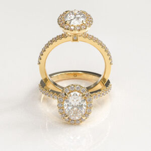 Oval Cut Halo Engagement Ring