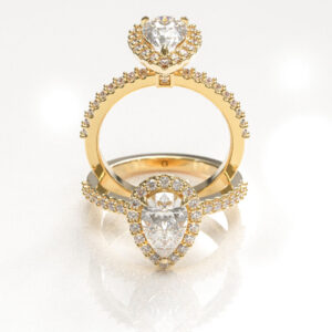 Pear Shaped Halo Engagement Ring