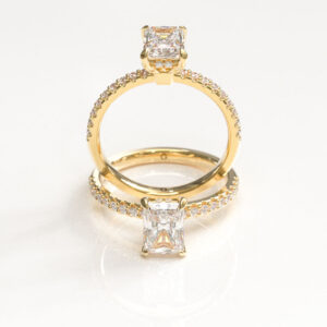 Radiant Cut Pavé Engagement Ring