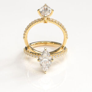 Marquise Cut Pavé Engagement Ring