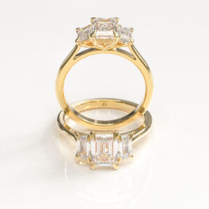Emerald Trilogy Engagement Ring