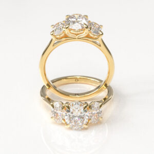 Oval Trilogy Engagement Ring