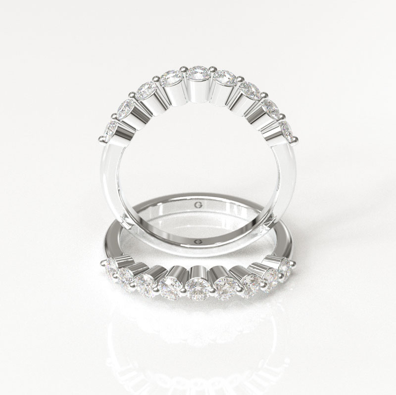 Curved Half Eternity Band - Image 5