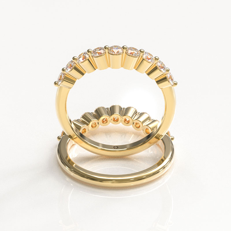 Curved Half Eternity Band - Image 3