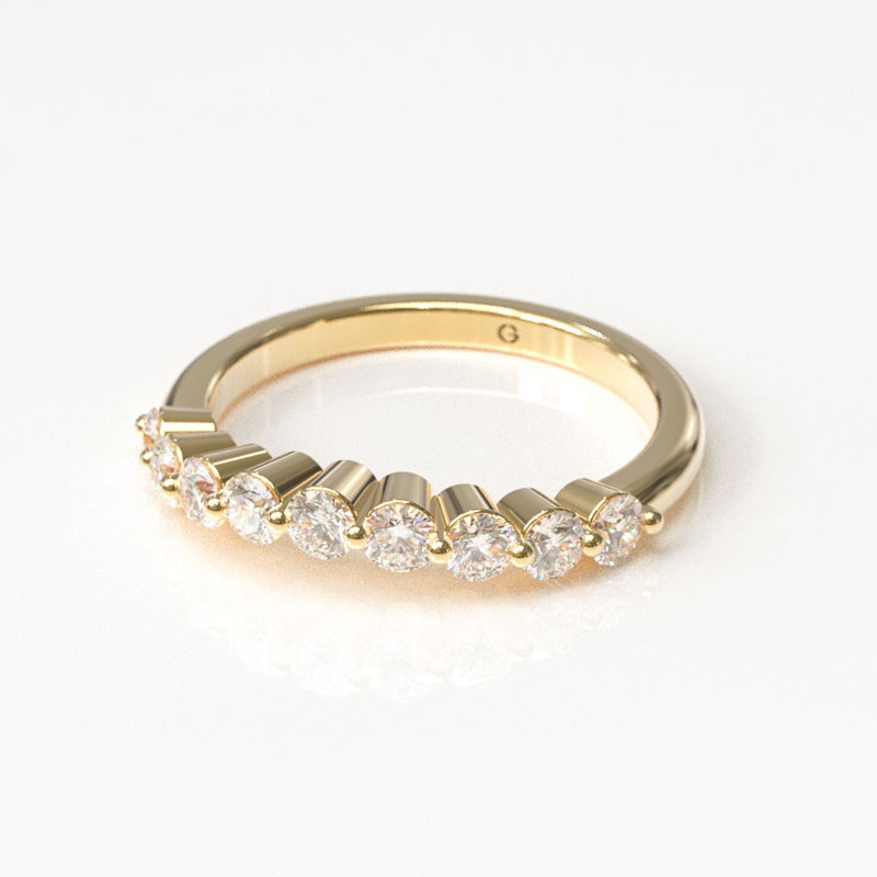 Curved Half Eternity Band - Image 2