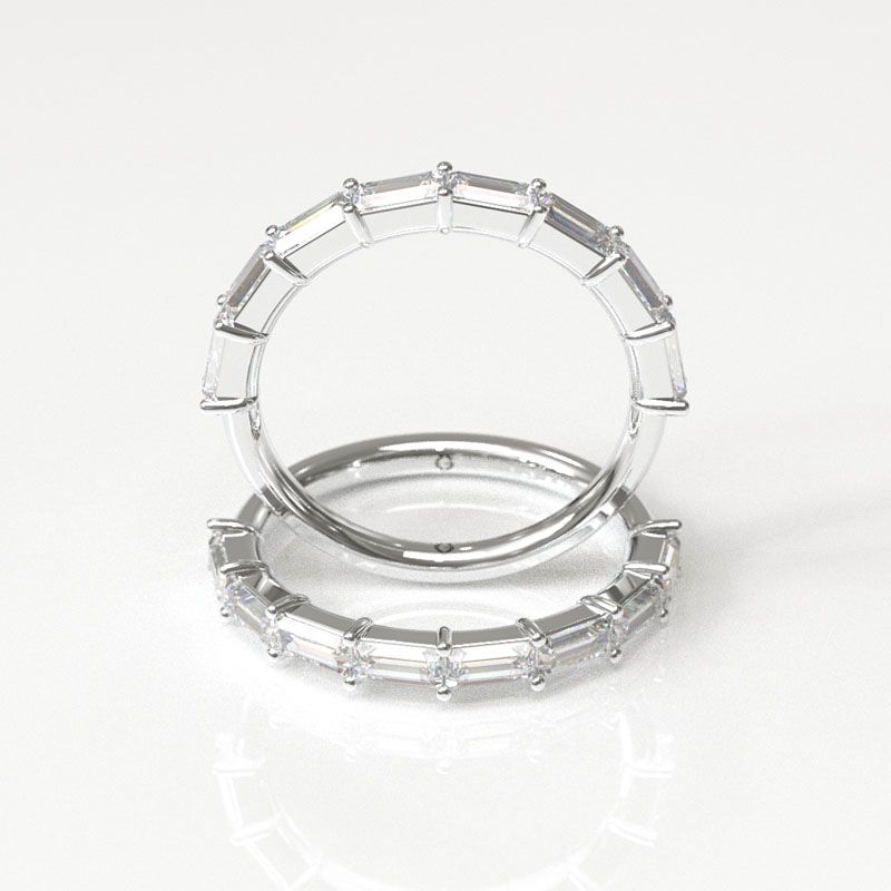Baguette Half Eternity Band - Image 5