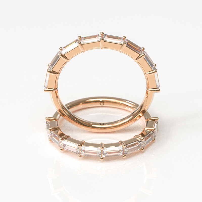 Baguette Half Eternity Band - Image 4