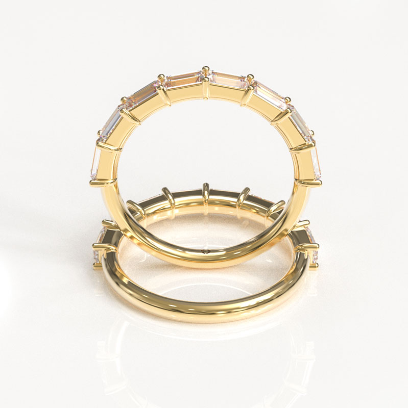 Baguette Half Eternity Band - Image 3