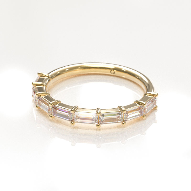 Baguette Half Eternity Band - Image 2