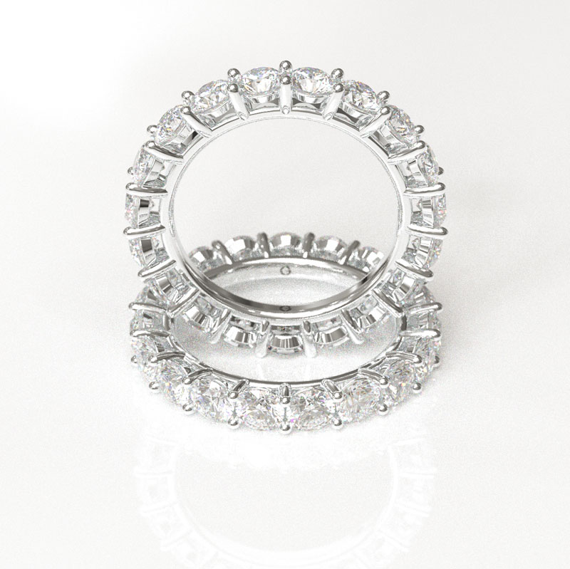 Classic Full Eternity Wedding Band - Image 4